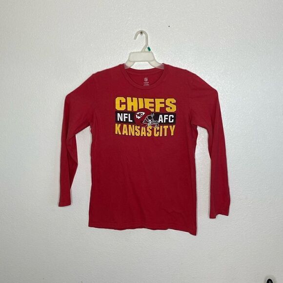 NFL Tops - NFL Chiefs Red Ling Sleeves T Shirt Size XL